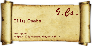 Illy Csaba névjegykártya