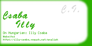 csaba illy business card